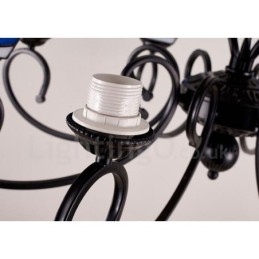 Lampadario in metallo integrato in stile mediterraneo a 8 luci