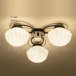 Lampadario integrato rustico a 3 luci