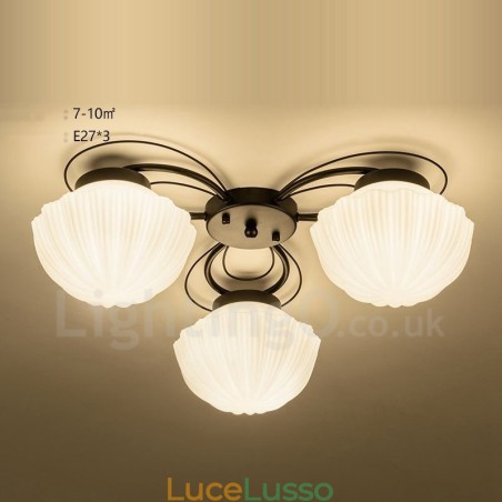 Lampadario integrato rustico a 3 luci Lampadario integrato rustico a 3 luci