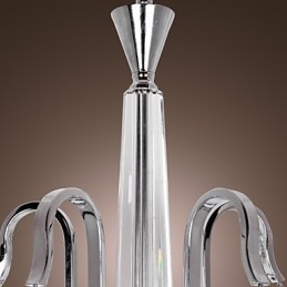 Lampadario moderno contemporaneo in cristallo elettroplaccato