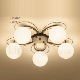 Lampadario integrato rustico a 5 luci