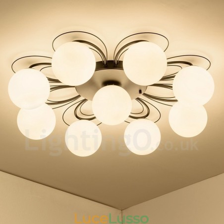Lampadario integrato rustico a 9 luci Lampadario integrato rustico a 9 luci
