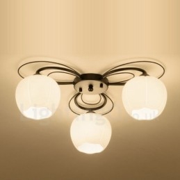 Lampadario integrato rustico a 3 luci