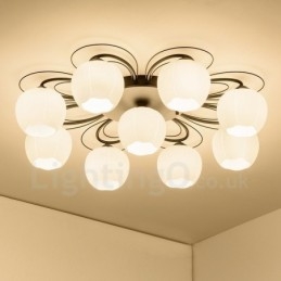 Lampadario integrato rustico a 9 luci