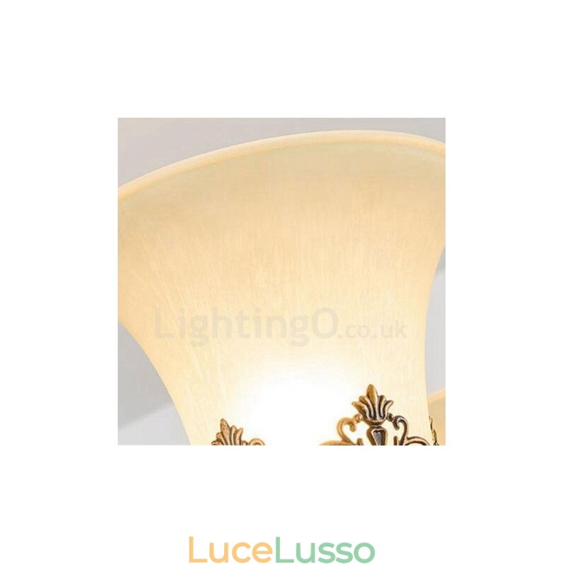 Lampadario in metallo integrato Rustic Lodge a 12 luci