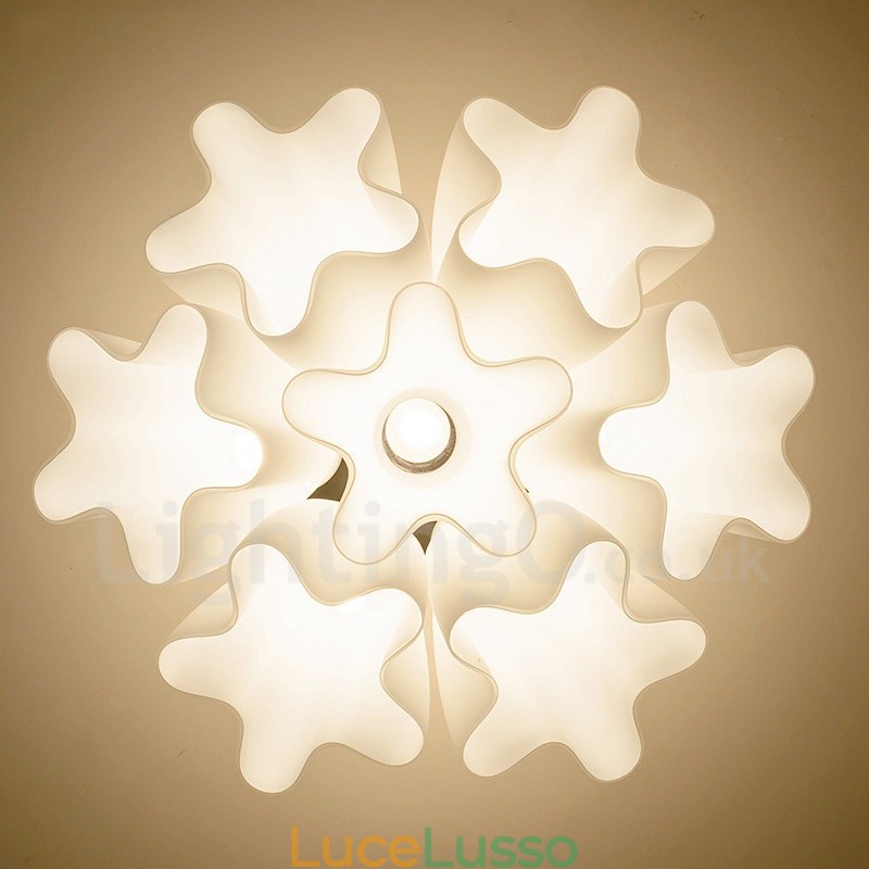Lampadario integrato rustico a 7 luci