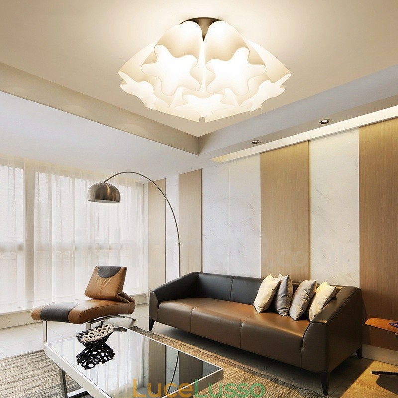 Lampadario integrato rustico a 7 luci