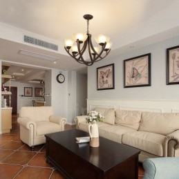 Lampadario in metallo integrato Rustic Lodge a 6 luci