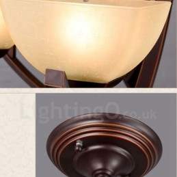 Lampadario in metallo integrato Rustic Lodge a 6 luci
