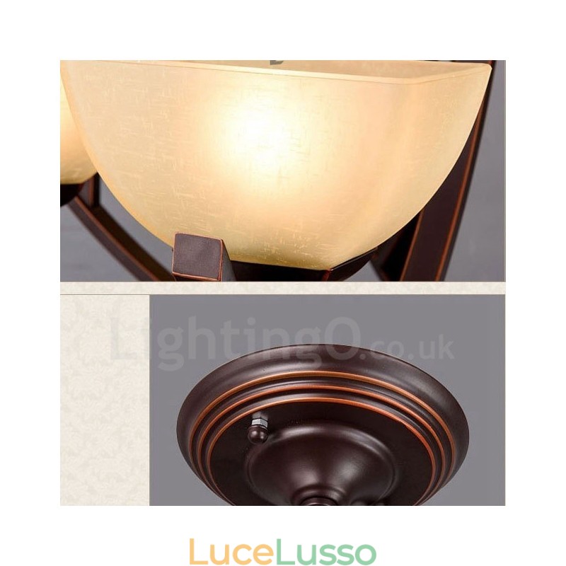Lampadario in metallo integrato Rustic Lodge a 8 luci