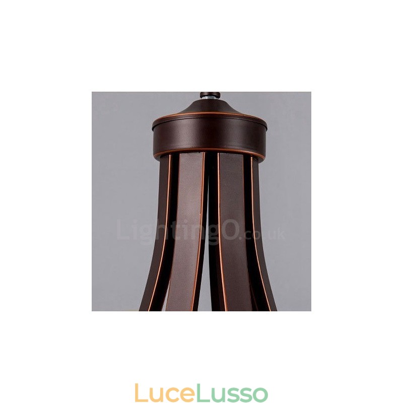 Lampadario in metallo integrato Rustic Lodge a 8 luci