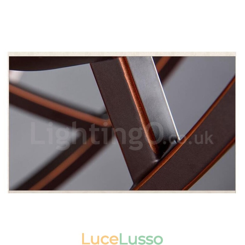 Lampadario in metallo integrato Rustic Lodge a 8 luci