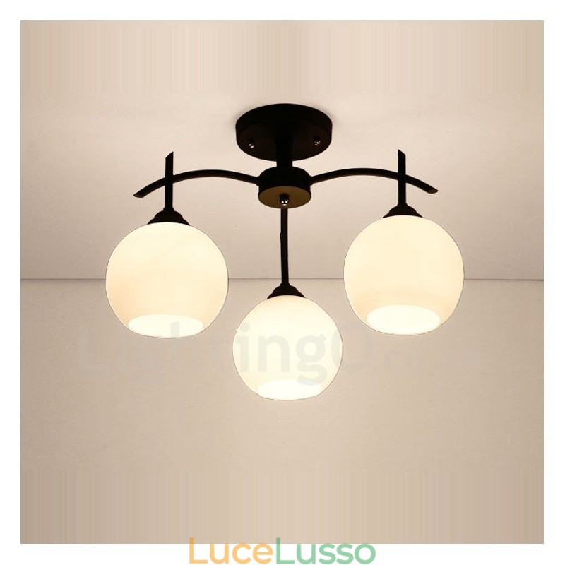 Lampadario tradizionale classico integrato a 3 luci