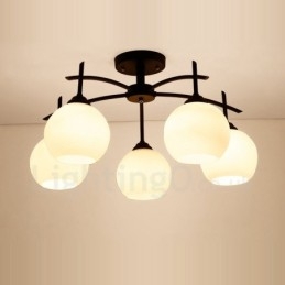 Lampadario tradizionale classico integrato a 5 luci