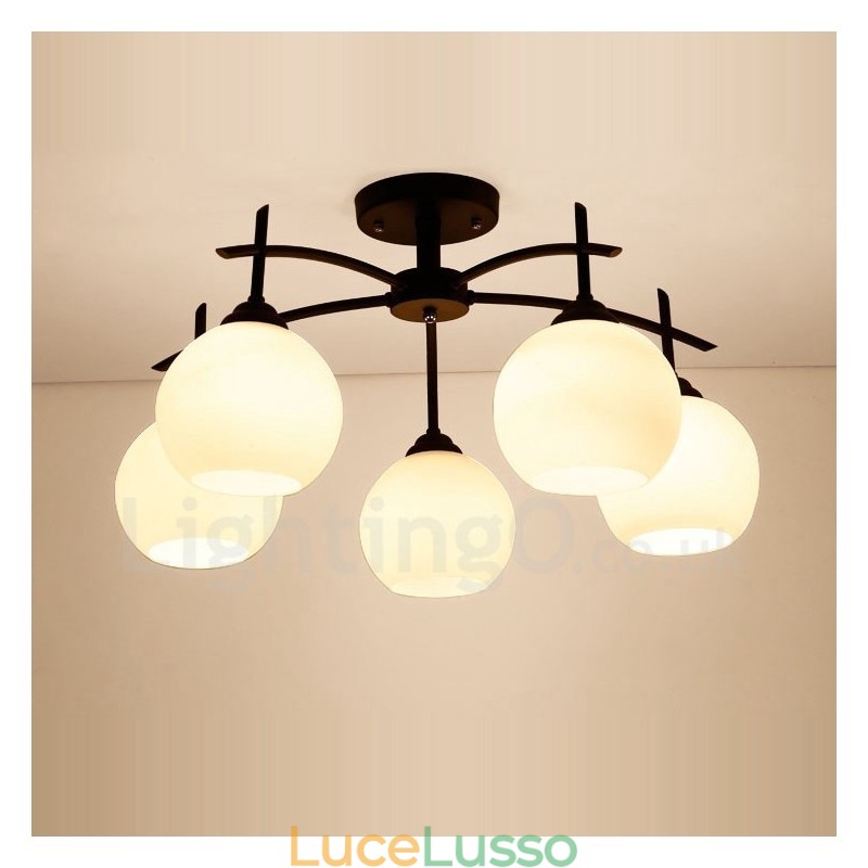 Lampadario tradizionale classico integrato a 5 luci