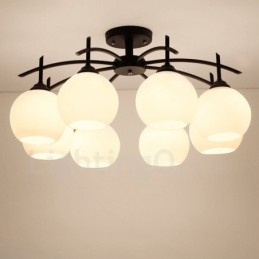 Lampadario tradizionale classico integrato a 8 luci