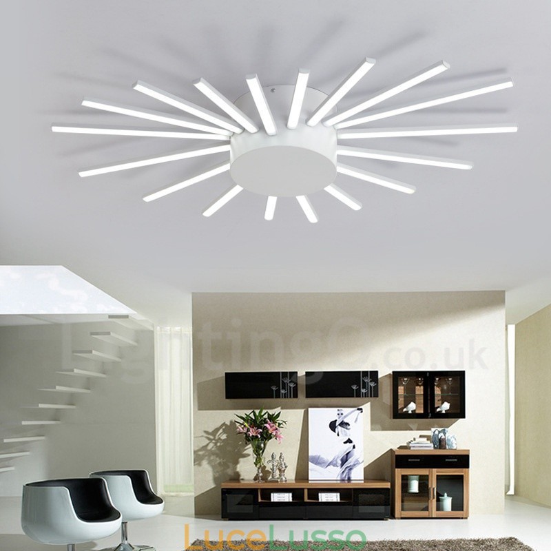 Lampadario moderno contemporaneo in metallo integrato da 18 luci
