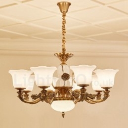 Lampadario di lusso tradizionale classico integrato in metallo a 8 luci