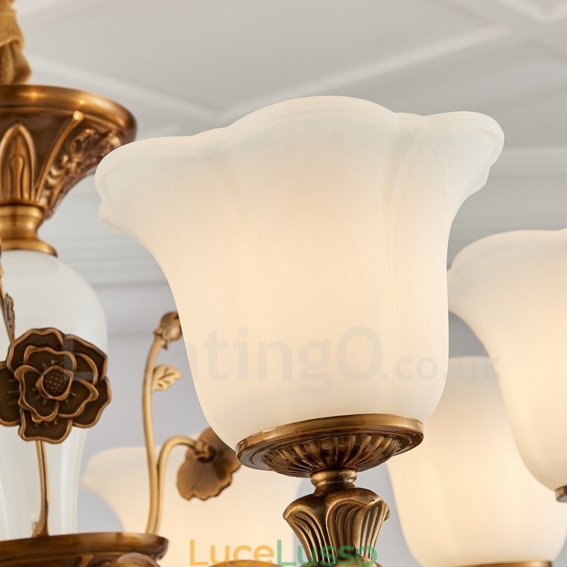Lampadario di lusso tradizionale classico integrato in metallo a 8 luci