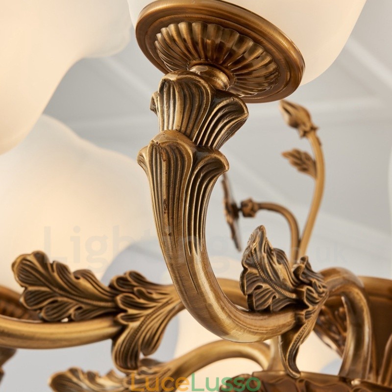 Lampadario di lusso tradizionale classico integrato in metallo a 8 luci