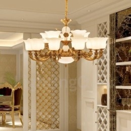 Lampadario di lusso tradizionale classico integrato in metallo a 15 luci
