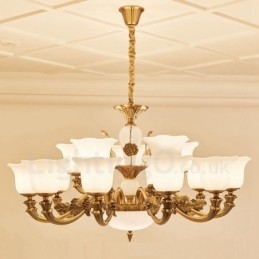 Lampadario di lusso tradizionale classico integrato in metallo a 15 luci