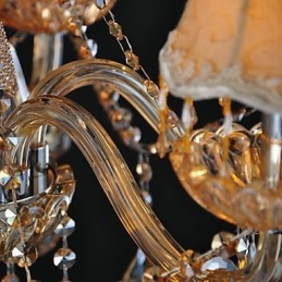 Lampadario in cristallo tradizionale classico in vetro 6 luci