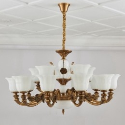 Lampadario di lusso tradizionale classico integrato in metallo a 15 luci