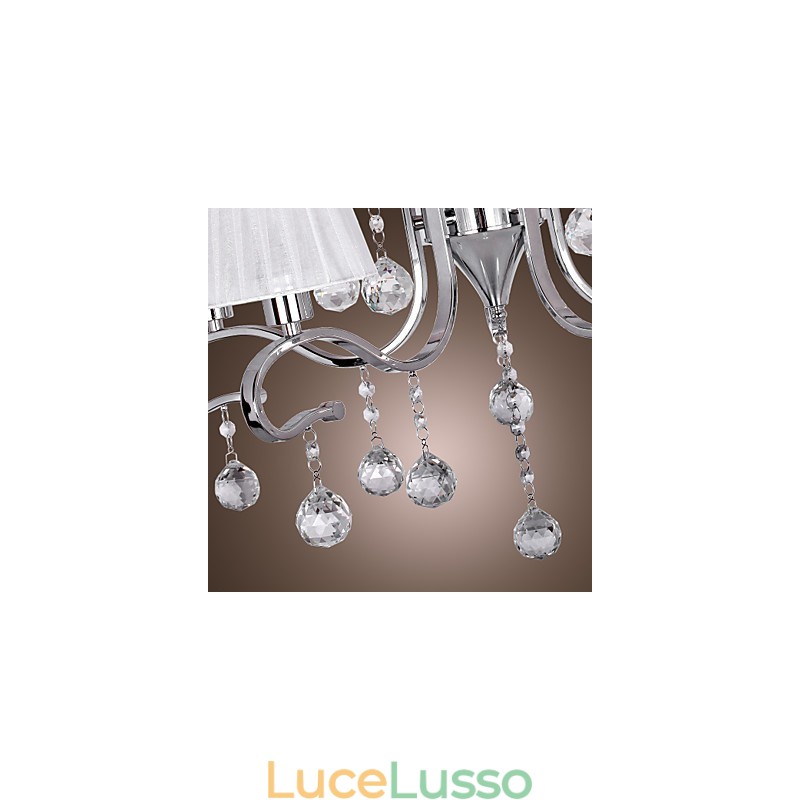 Lampadario moderno contemporaneo in cristallo elettroplaccato