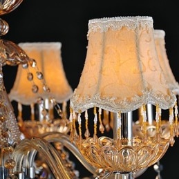 Lampadario in cristallo tradizionale classico in vetro 6 luci