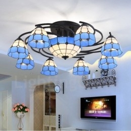 Lampadario integrato in stile mediterraneo a 11 luci