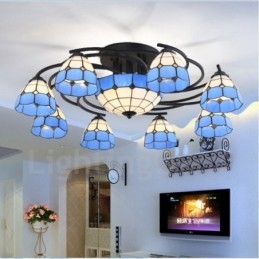 Lampadario integrato in stile mediterraneo a 11 luci