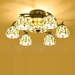 Lampadario integrato in stile mediterraneo a 9 luci