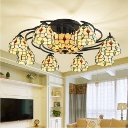 Lampadario integrato in stile mediterraneo a 11 luci