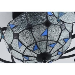 Lampadario in metallo con 9 luci in stile mediterraneo integrato per vasca da bagno