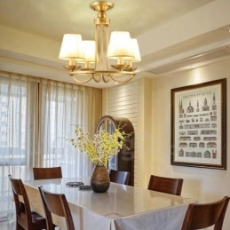 Lampadario in rame e metallo integrato Rustic Lodge a 4 luci