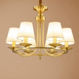 Lampadario in rame e metallo integrato Rustic Lodge a 6 luci