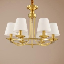 Lampadario in rame e metallo integrato Rustic Lodge a 6 luci