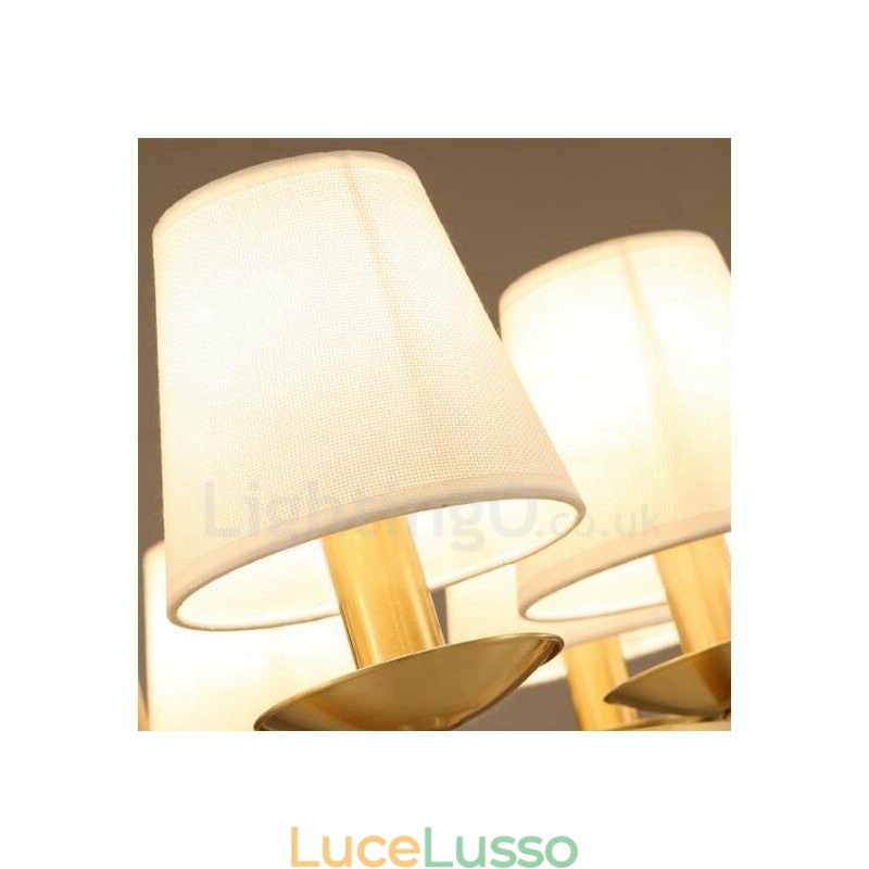 Lampadario in rame e metallo integrato Rustic Lodge a 6 luci