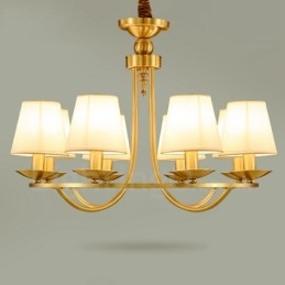 Lampadario in rame e metallo integrato rustico Lodge a 8 luci in ottone