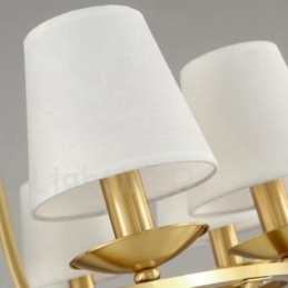Lampadario in rame e metallo integrato rustico Lodge a 8 luci in ottone