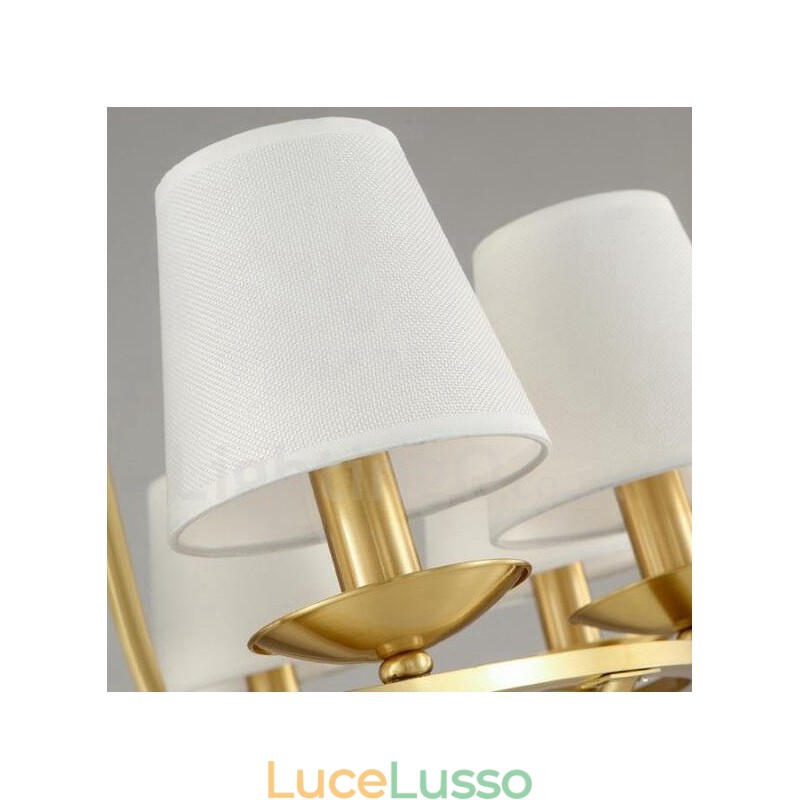 Lampadario in rame e metallo integrato rustico Lodge a 8 luci in ottone