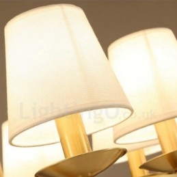 Lampadario in rame e metallo integrato rustico Lodge a 8 luci in ottone