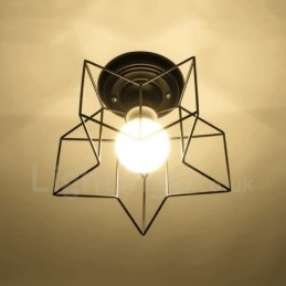 Lampadario integrato rustico a luce singola