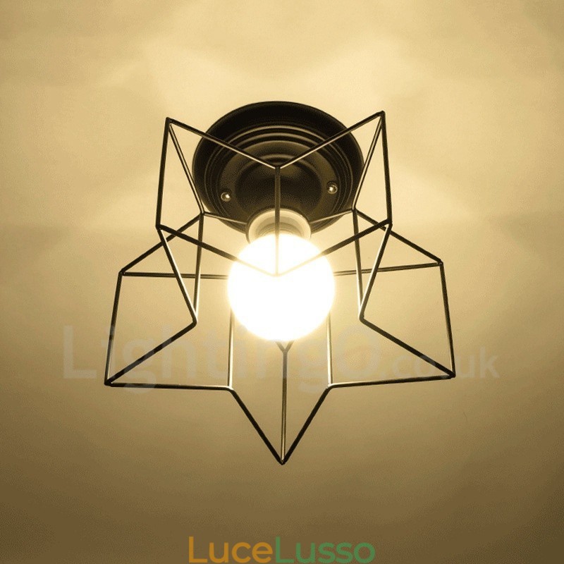 Lampadario integrato rustico a luce singola