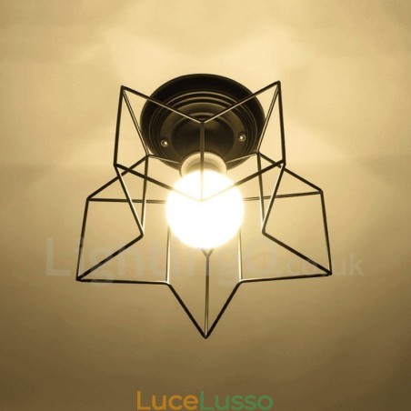 Lampadario integrato rustico a luce singola Lampadario integrato rustico a luce singola