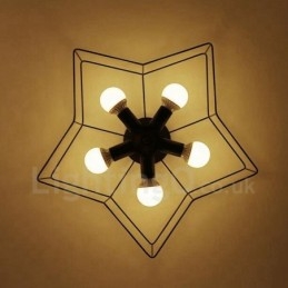 Lampadario integrato rustico a 5 luci
