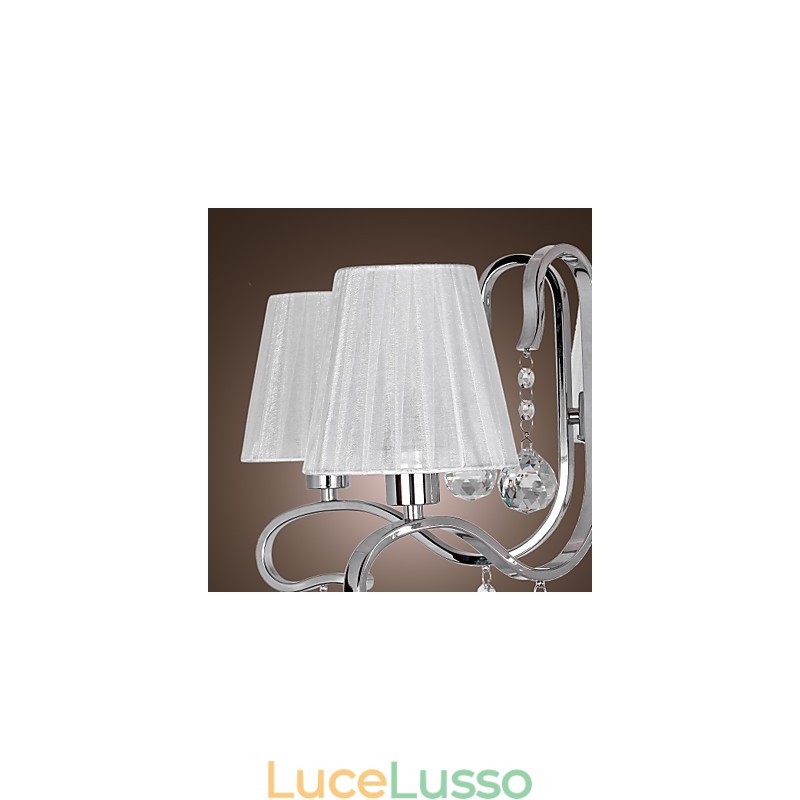 Lampadario moderno contemporaneo in cristallo elettroplaccato