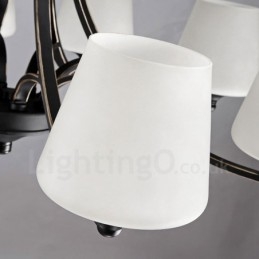 Lampadario in metallo integrato Rustic Lodge a 6 luci