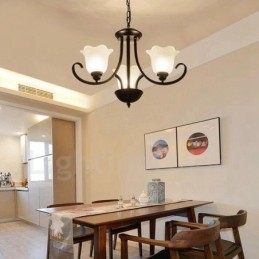 Lampadario in metallo integrato Rustic Lodge a 3 luci